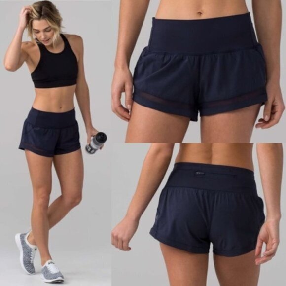 RARE Lululemon Pace Perfect Short 3" Midnight Navy - Picture 1 of 7